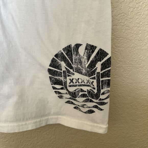 Hinano Tahiti Shirt Large White Beer Surf Hawaii Dream Island 100% Cotton - Picture 3 of 5